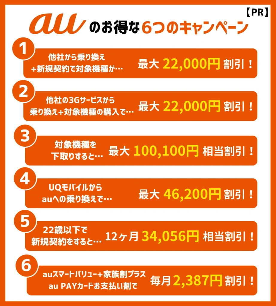 auの機種変更キャンペーン15選【2024年6月最新】iPhoneが最大20万円 ...