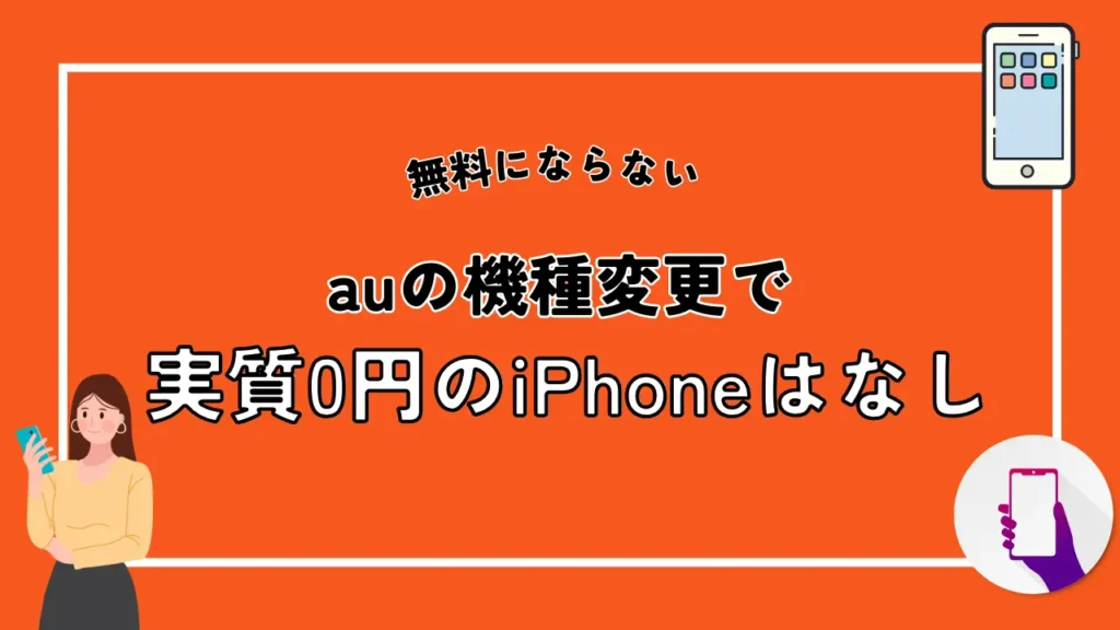 auの機種変更で実質0円のiPhoneはなし｜キャンペーン利用でもスマホは無料にならない