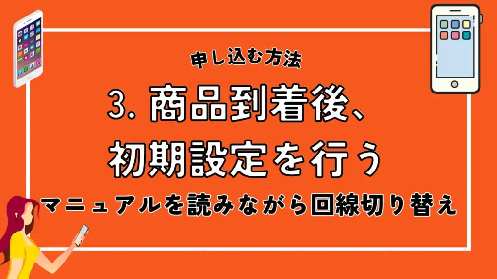 3. 商品到着後、初期設定を行う｜マニュアルを読みながら回線切り替え