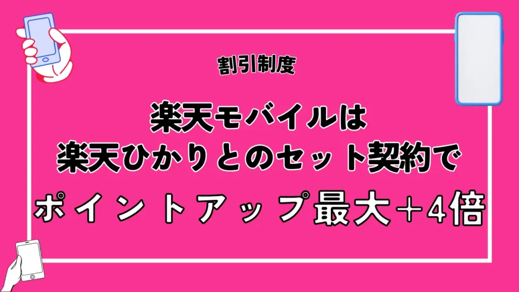 楽天モバイルは楽天ひかりとのセット契約でポイントアップ最大+4倍