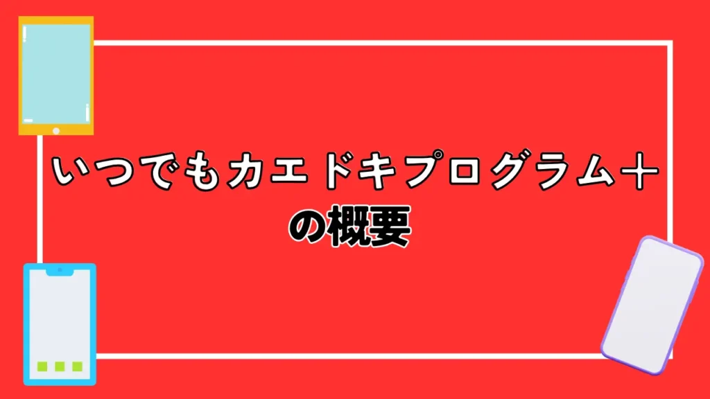 いつでもカエドキプログラムの概要