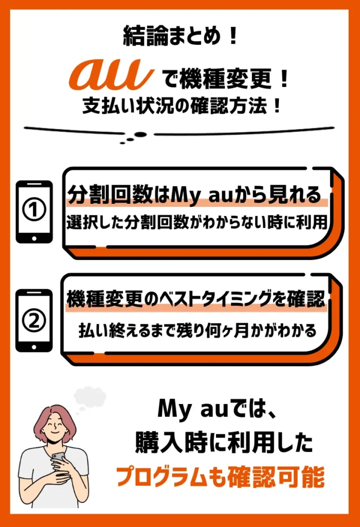 支払い状況は「My au」で確認可能
