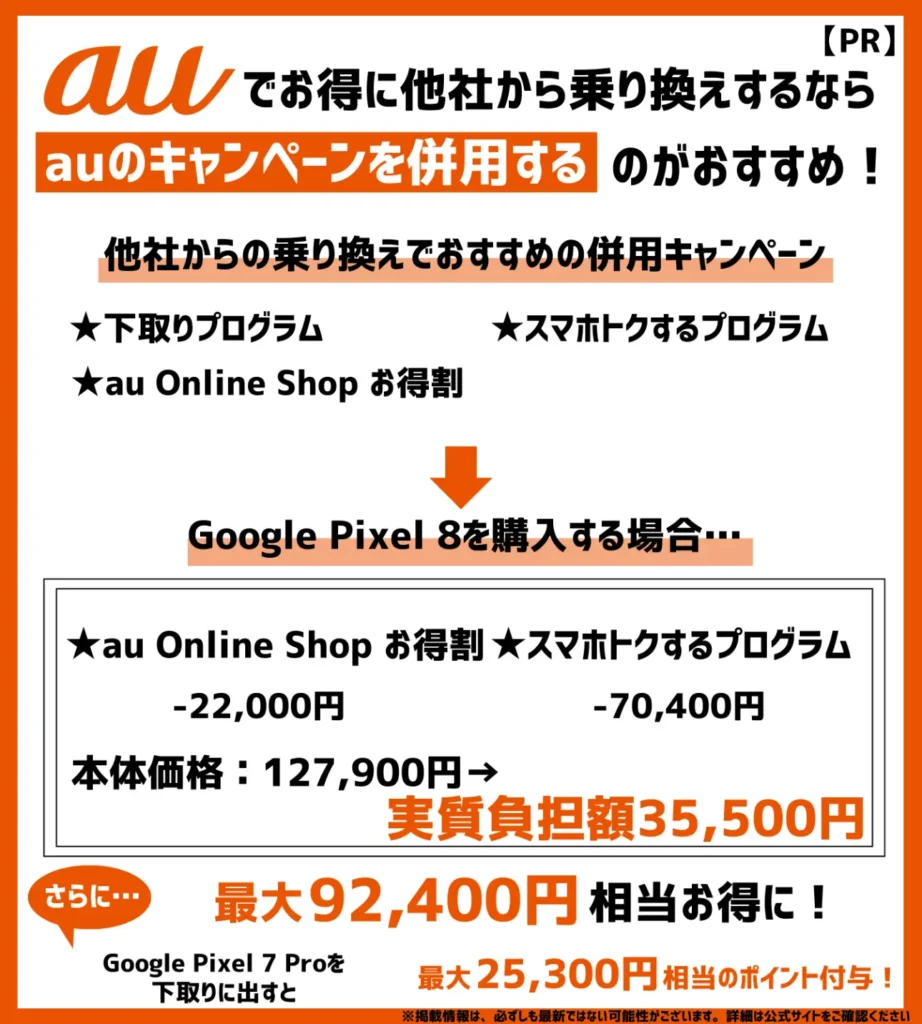 ４万円分！au乗り換え金券 - au