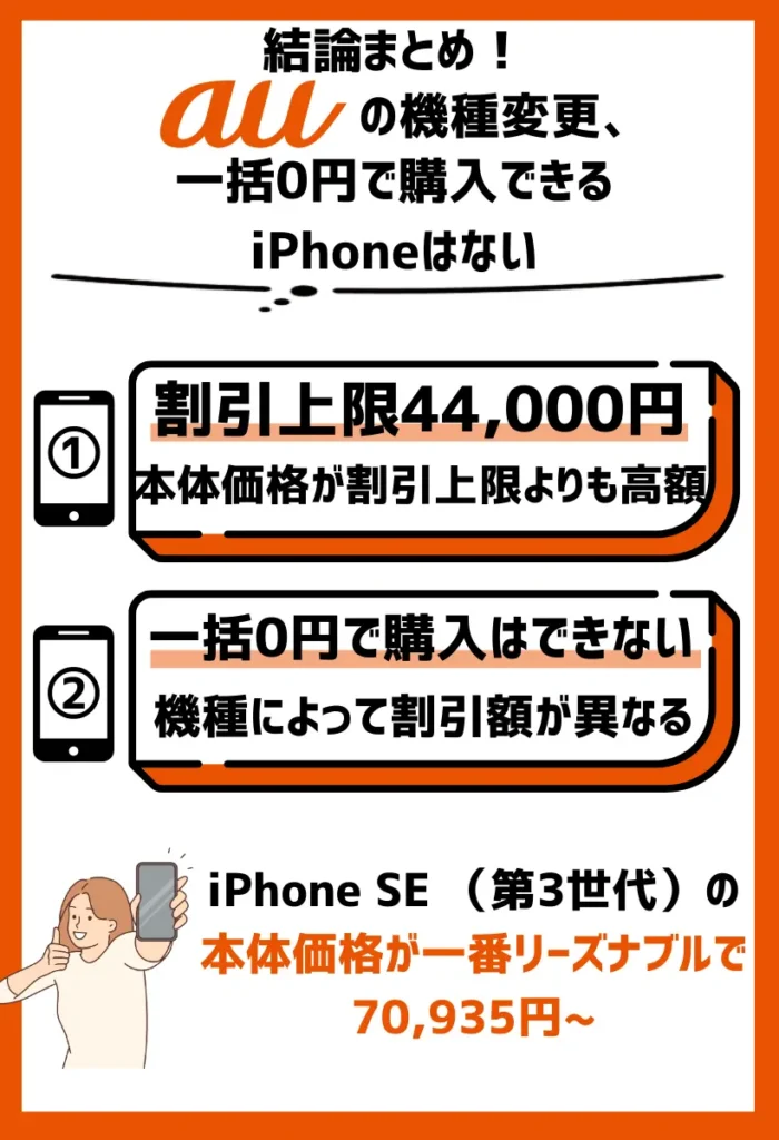 auの機種変更で一括0円のiPhoneはない？新規契約で実質0円のスマホがあるかも調査 | モバイルナレッジ