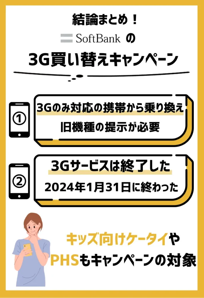 3G買い替えキャンペーン：条件を満たせば指定の機種が0円（税込）で使える