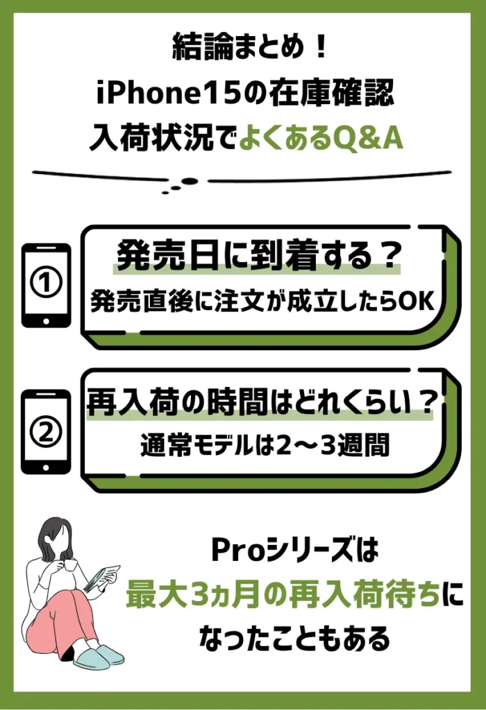 iPhone15の在庫確認・入荷状況でよくあるQ&A