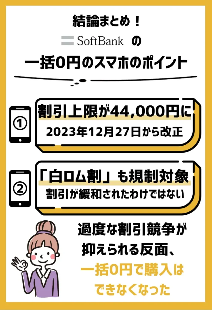 iPhone・スマホ本体のみ規制された｜割引上限が44,000円（税込）に