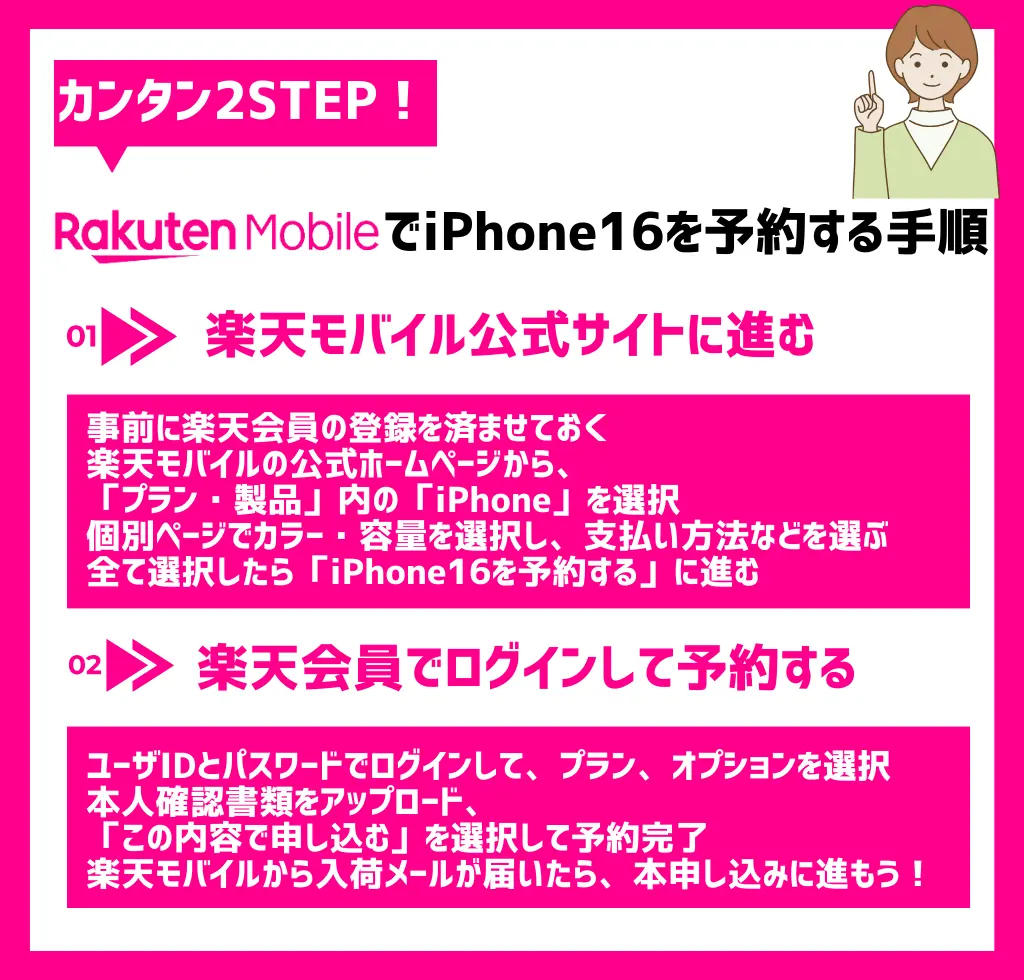 楽天モバイルでiPhone16を予約する手順まとめ
