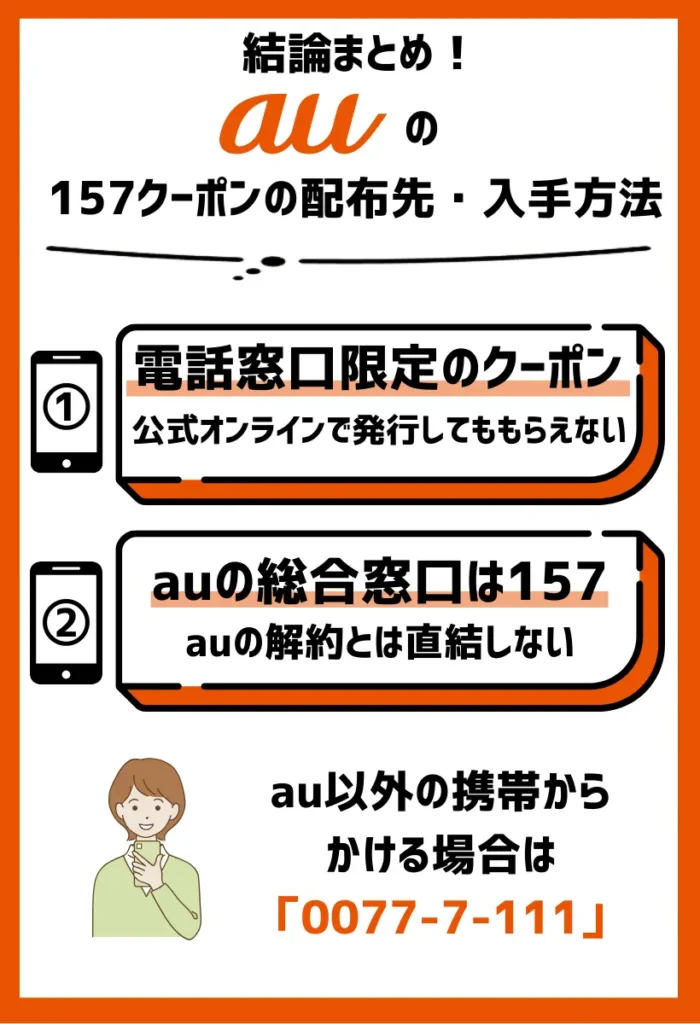 配布先・入手方法｜au公式オンライン上でのMNP予約番号の発行時には対象外