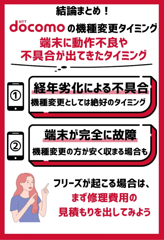 端末に動作不良や不具合が出てきたタイミング｜機種変更時の価格と修理費用を比較する