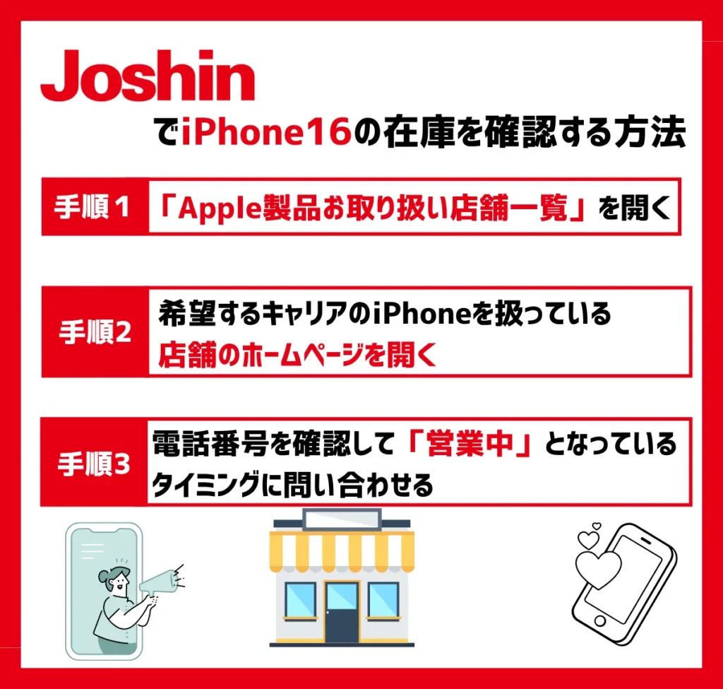 【ジョーシン】iPhone16の在庫を確認する方法