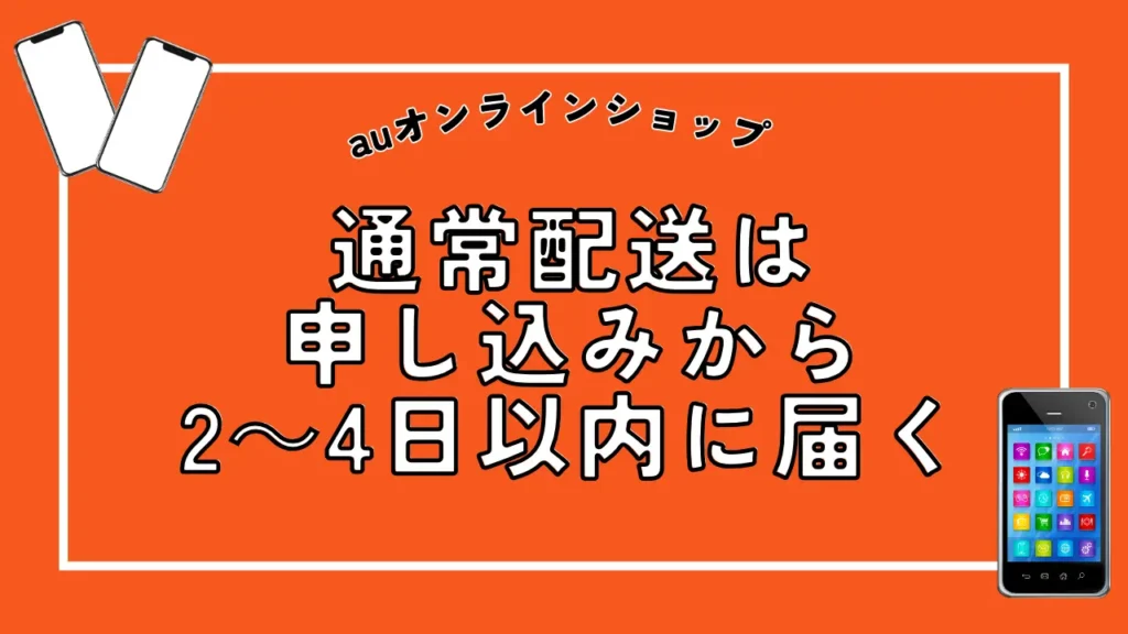 通常配送は申し込みから2～4日以内に届く