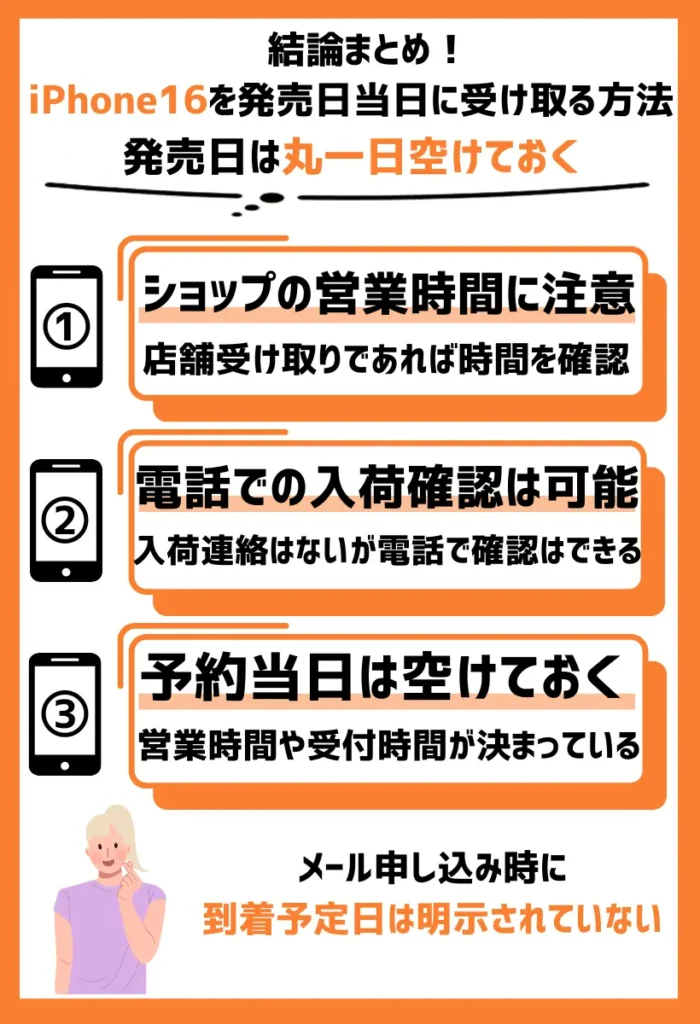 店舗受け取りであれば発売日は丸一日空けておく｜ショップの営業時間に注意