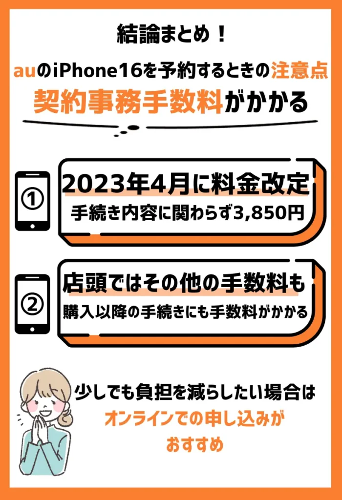 auでは契約事務手数料として3,850円がかかる｜料金は2023年4月に改定