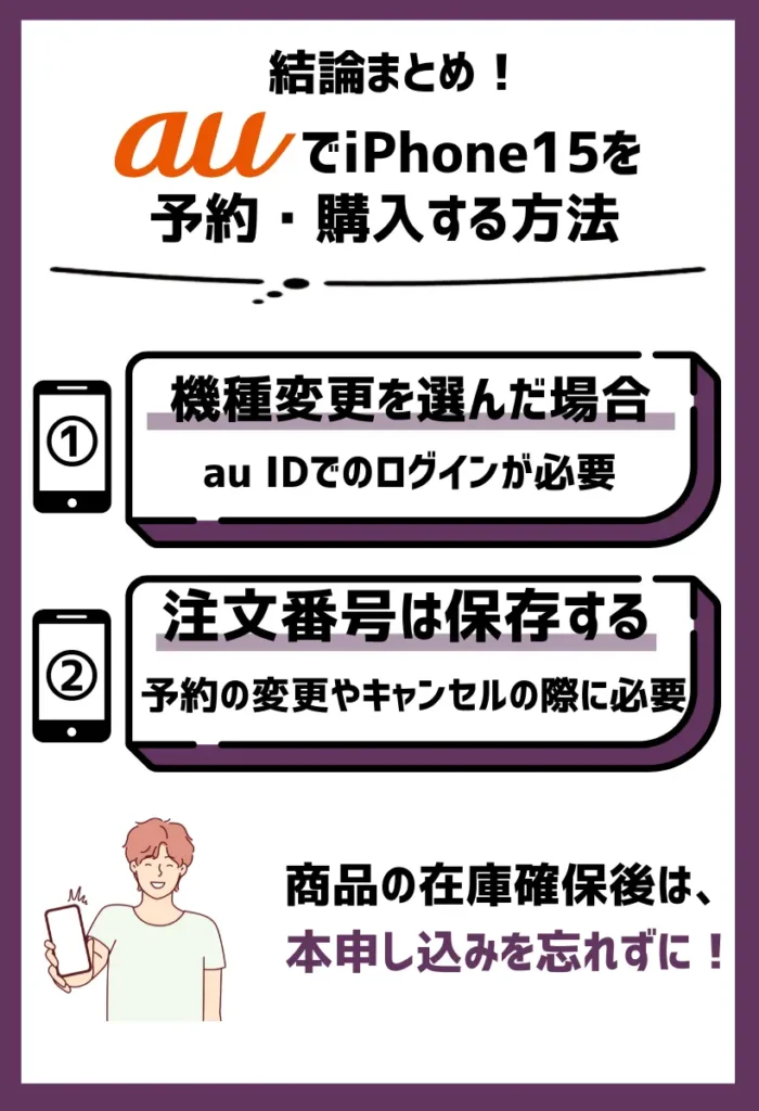 【au】iPhone15の予約と購入方法