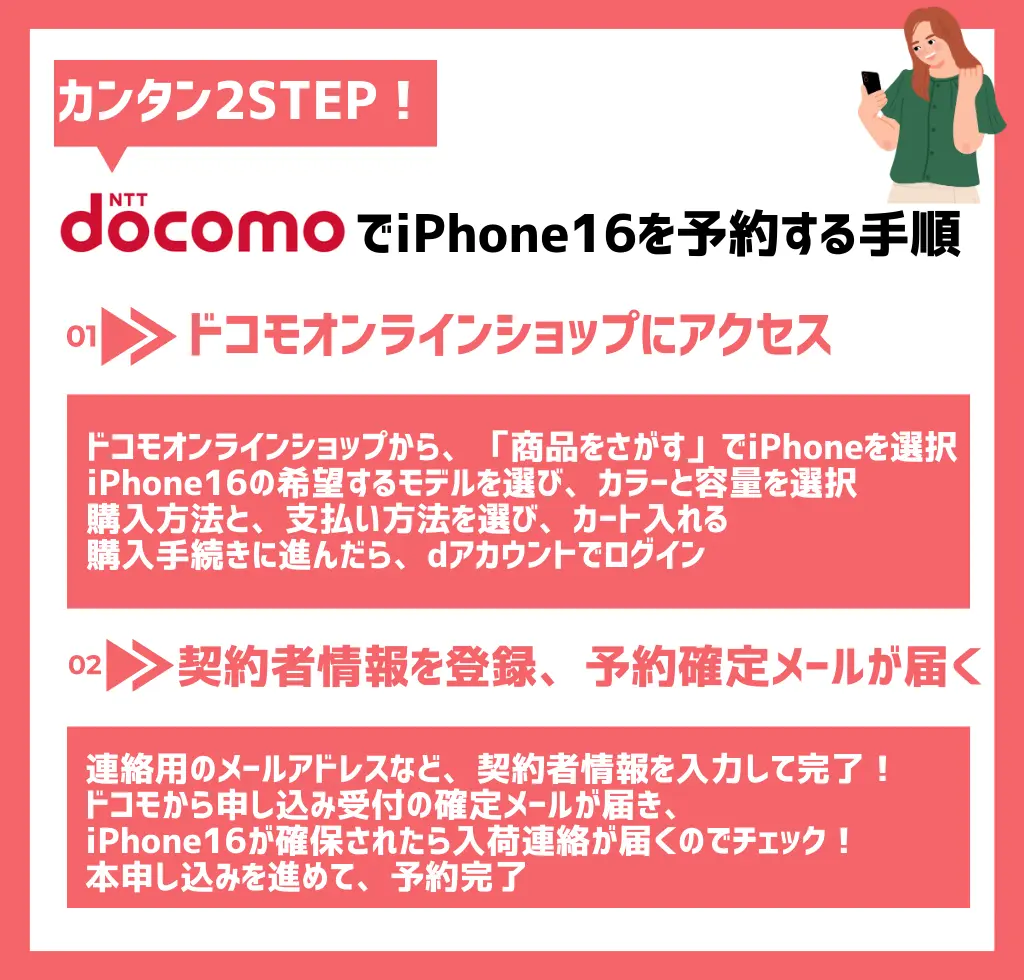 【オンライン】ドコモでiPhone16を予約する手順