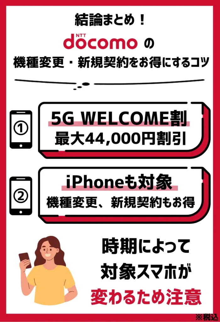 5G WELCOME割｜対象機種が最大44,000円（税込）割引になる