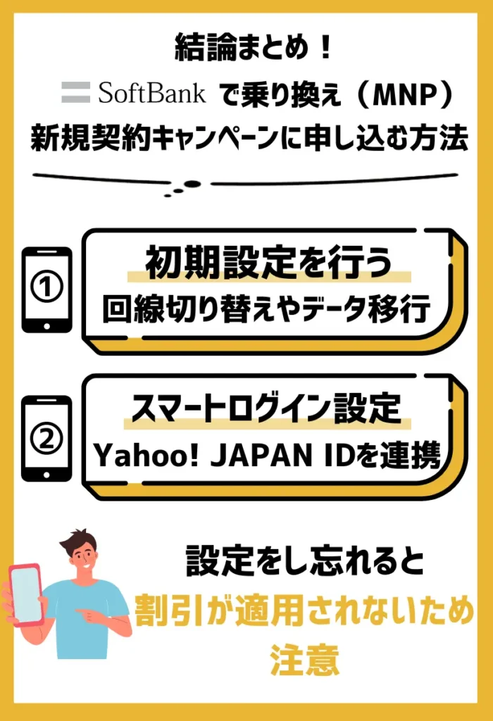 4. 初期設定を行う｜回線切り替え・データ移行・スマートログインの3種類