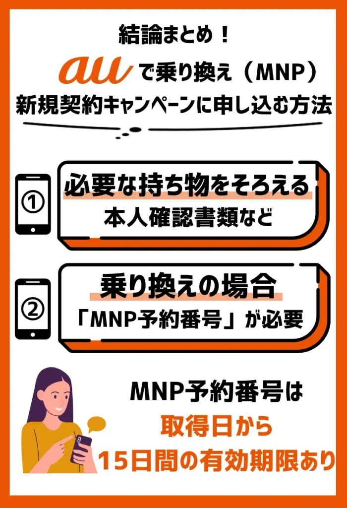 1. 必要な持ち物をそろえる｜乗り換えならMNP予約番号を発行する