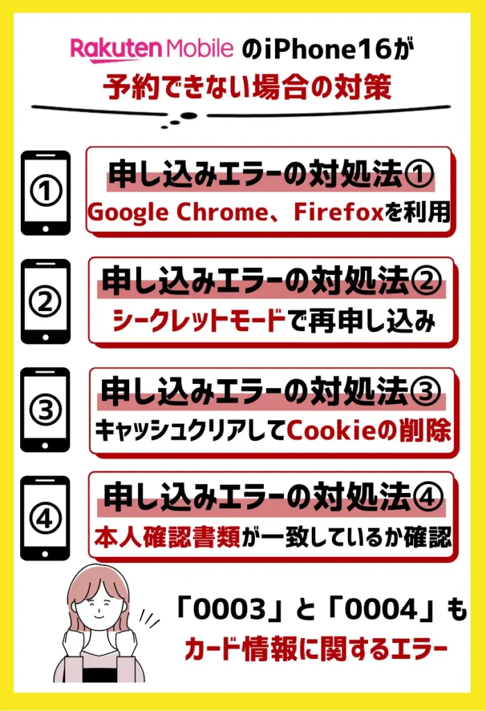 楽天モバイルのiPhone16が予約できない場合の対策