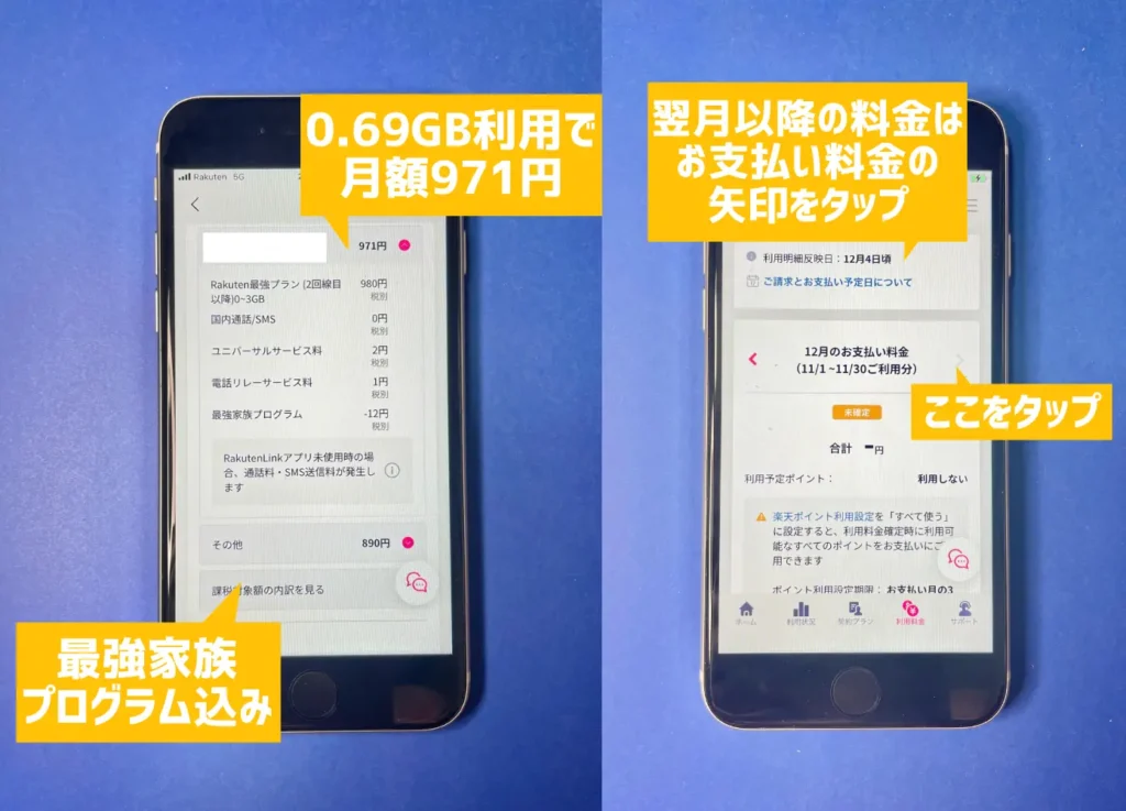 【検証結果】楽天モバイルを小容量で使ったら、割引込みで月額971円でお得だった
