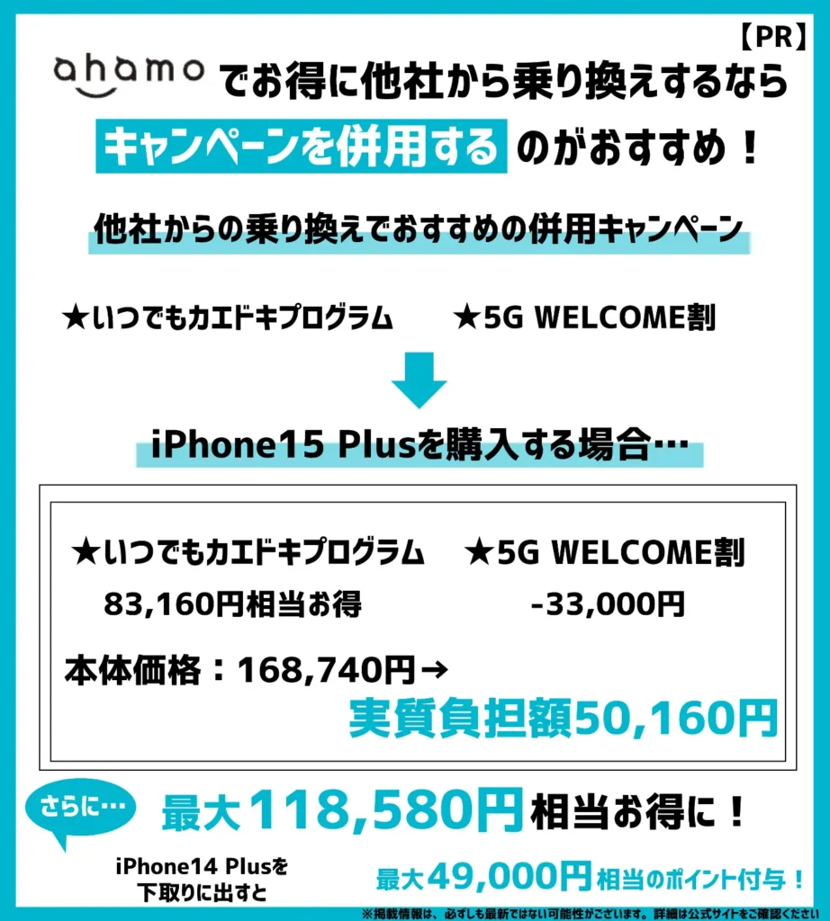 ドコモ系列の格安SIMなので、「いつでもかえドキプログラム」と併用が可能！キャンペーン適用価格からさらにお得に