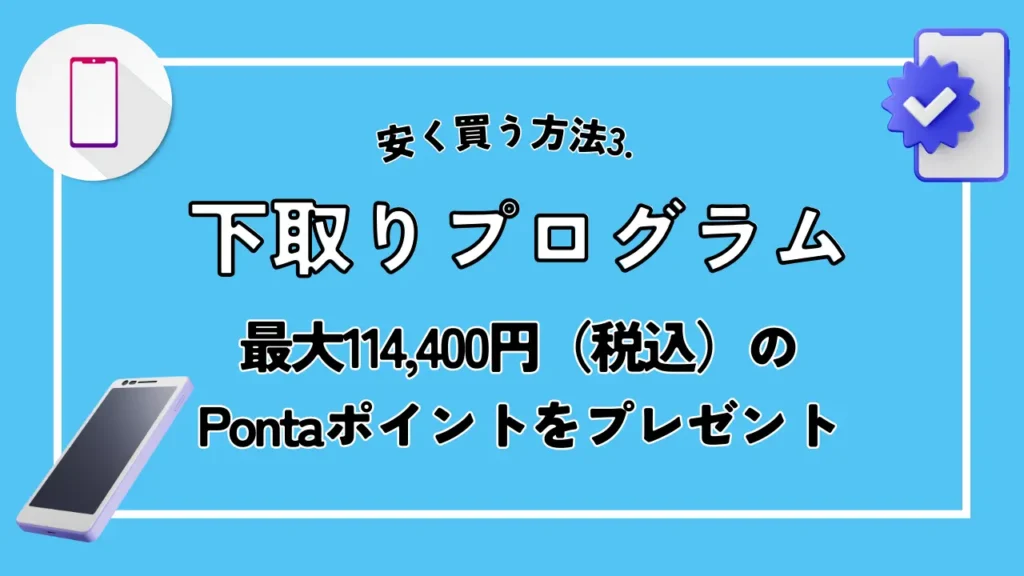 安く買う方法3. 下取りプログラム｜最大114,400円（税込）のPontaポイントをプレゼント