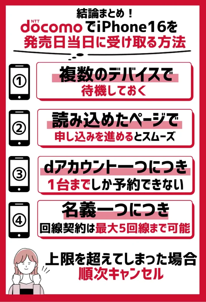複数のデバイスで待機しておく|読み込めたページで申し込みを進めるとスムーズ
