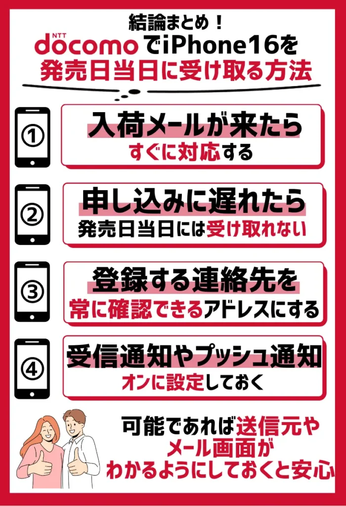 入荷メールが来たらすぐに対応する|申し込みに遅れたら発売日当日には受け取れない