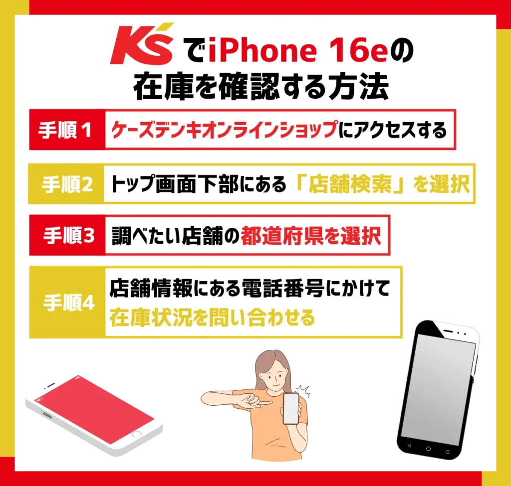 【ケーズデンキ】iPhone 16eの在庫を確認する方法