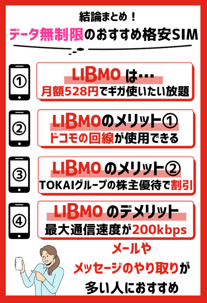 LIBMO｜月額528円でギガ使いたい放題！最大200kbpsの速度で無制限