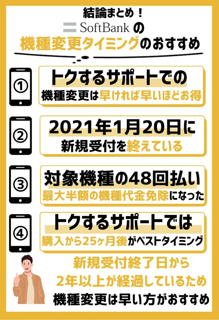 「トクするサポート」での機種変更は早ければ早いほどお得