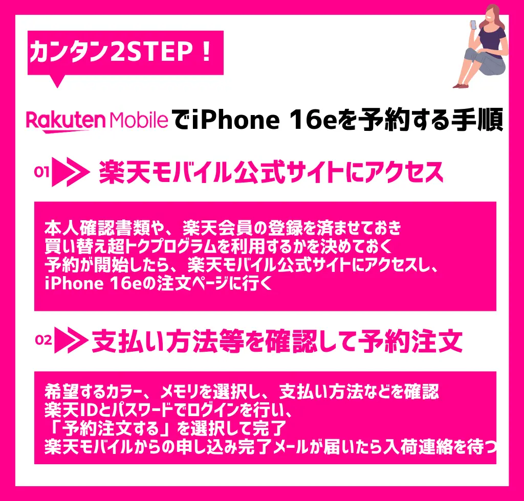 【楽天モバイル】iPhone16e（iPhone SE4）の予約方法