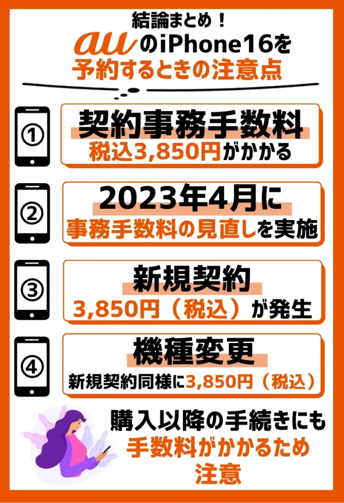 auでは契約事務手数料として税込3,850円がかかる|料金は2023年4月に改定