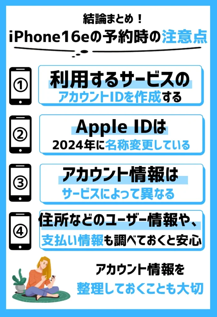 利用するサービスのアカウントIDを作成する|Apple IDは2024年に名称変更している