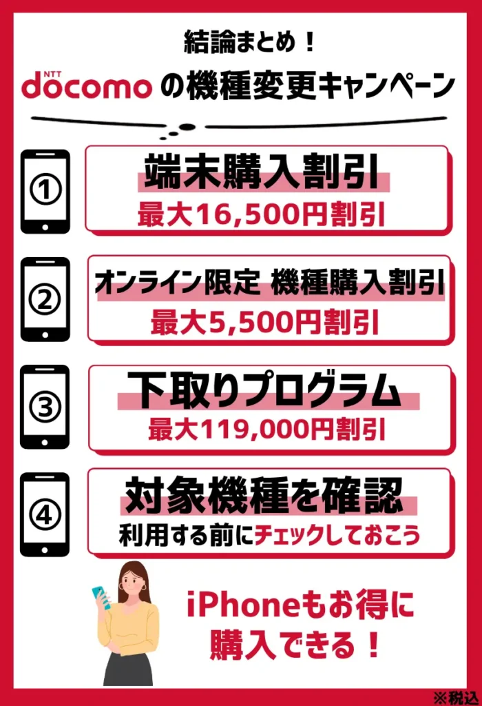 【最新】ドコモの機種変更キャンペーン【iPhoneの買い替えもお得】