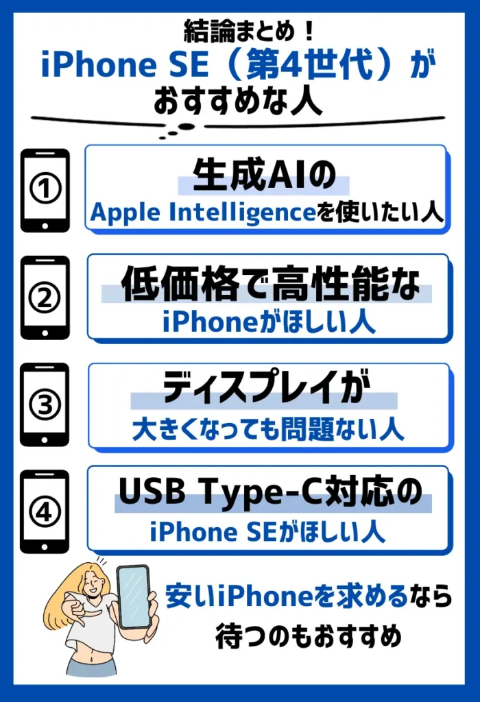 iPhone SE(第4世代)を待つべきなのは、コストパフォーマンス優先な人