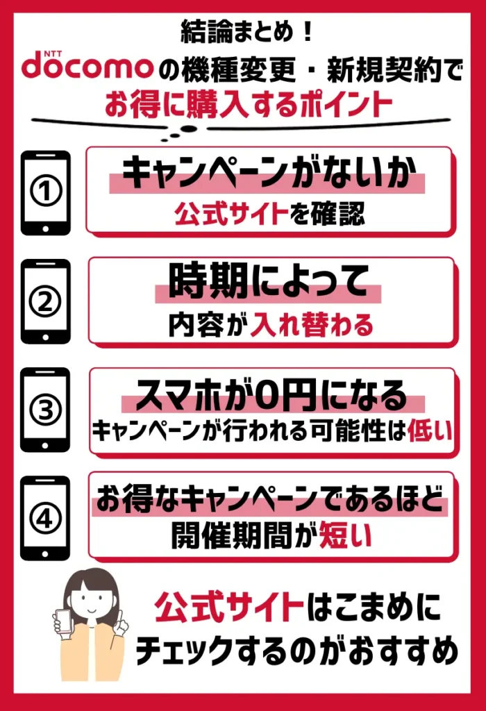 キャンペーンがないか公式サイトを確認|時期によって内容が入れ替わる