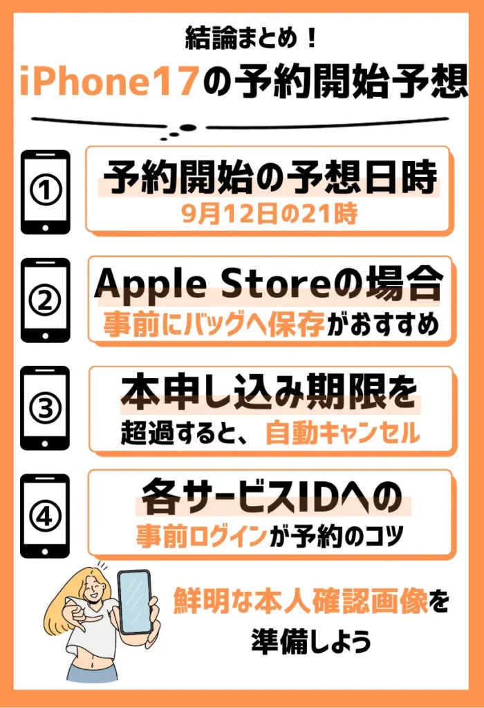 【結論】iPhone17の予約開始は2025年9月12日の21時からの予想！