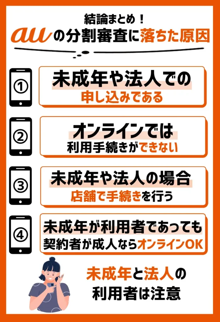 未成年や法人での申し込みである|オンラインでは利用手続きができない