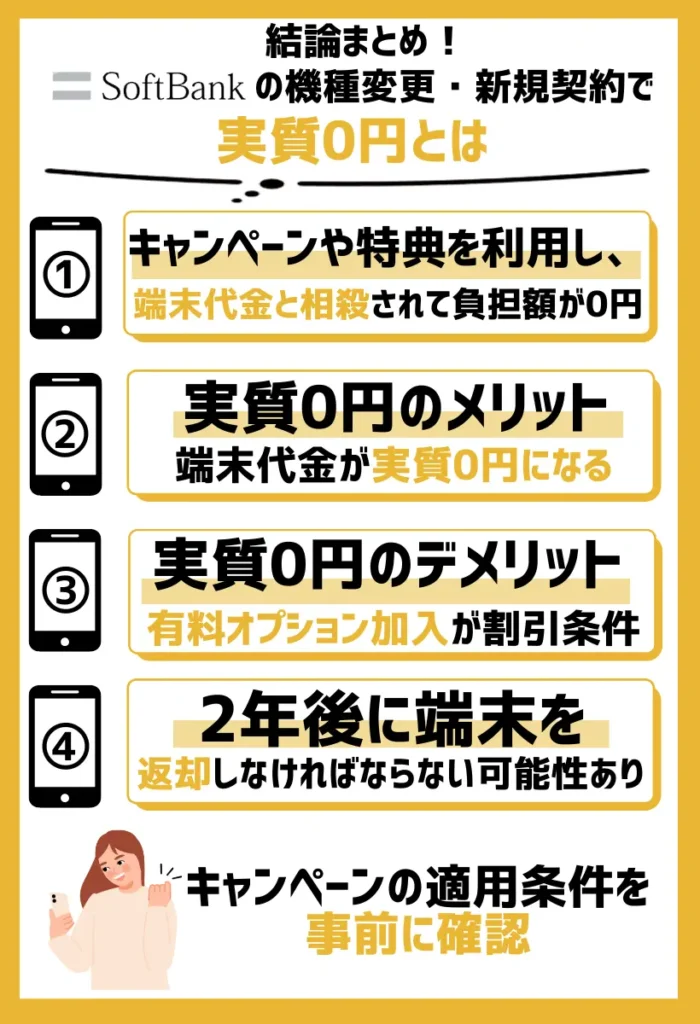 実質0円|ソフトバンクの端末価格と、割引額の相殺で負担額がなくなる