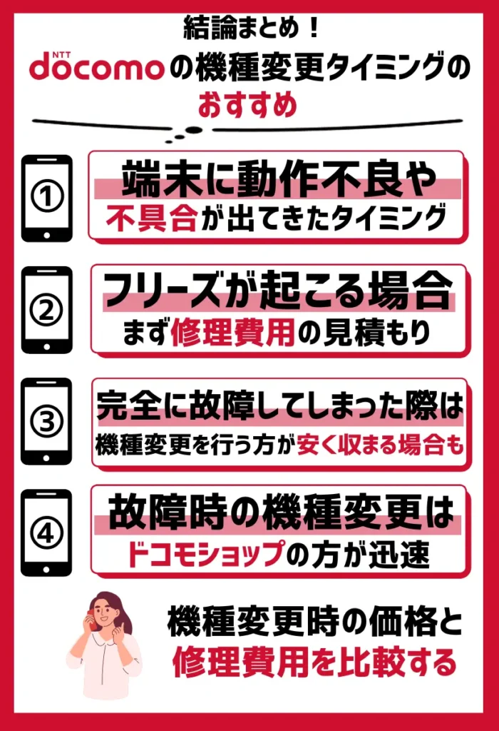 端末に動作不良や不具合が出てきたタイミング|機種変更時の価格と修理費用を比較する