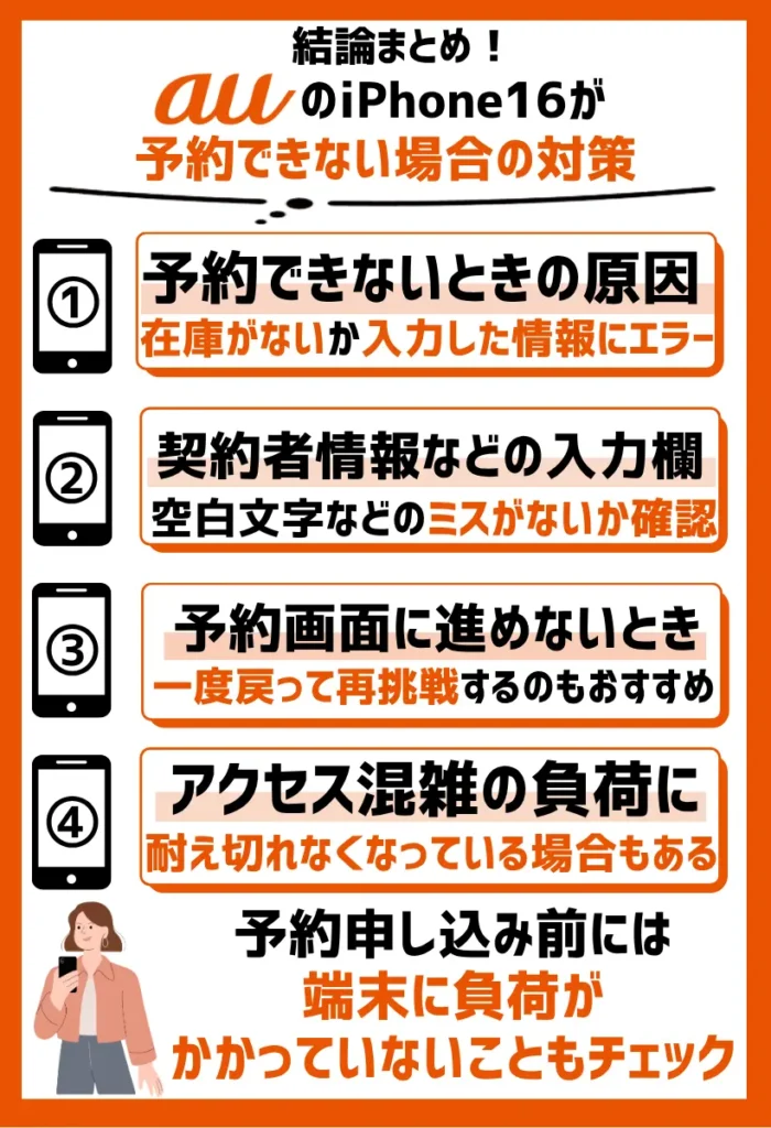 auのiPhone16が予約できない場合の対策