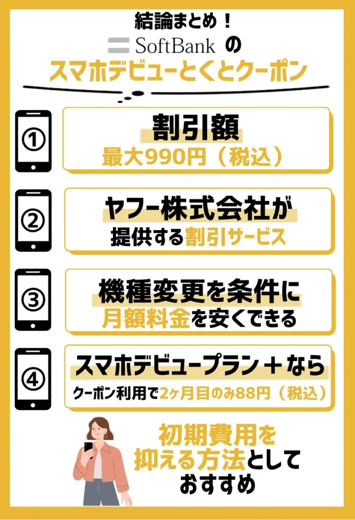 割引額|お得な「スマホデビュープラン+」の月額料金がさらに最大990円(税込)割引