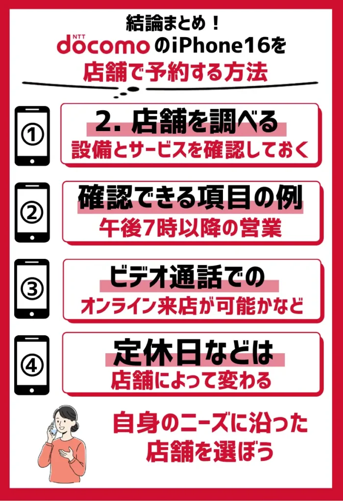 2. 店舗を調べる|設備とサービスを確認しておく