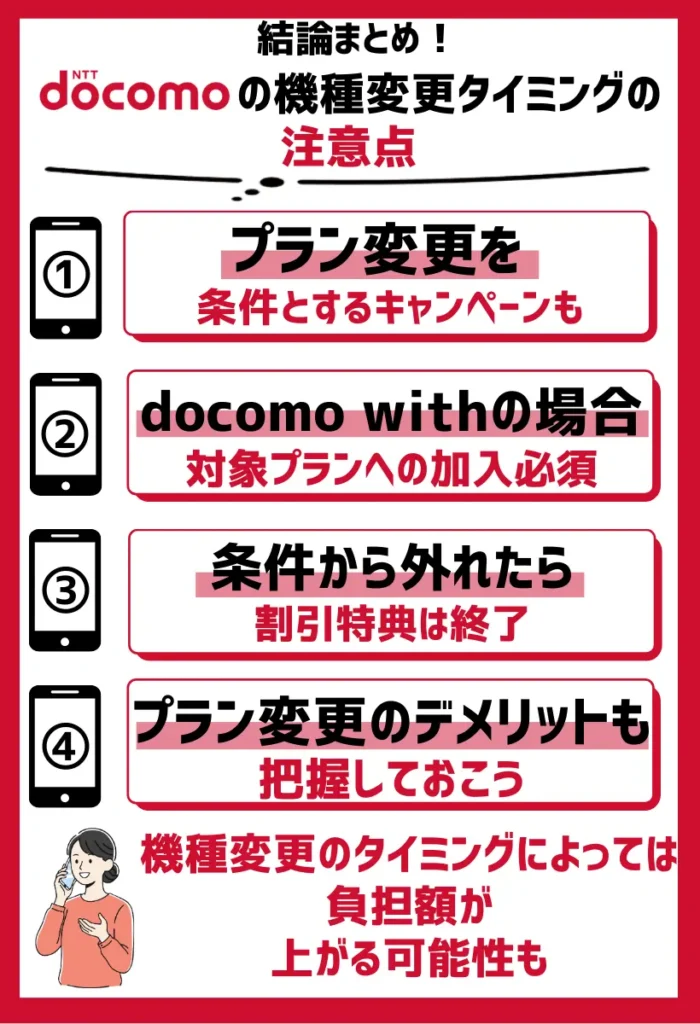 機種変更時にプラン変更を条件とするキャンペーンも